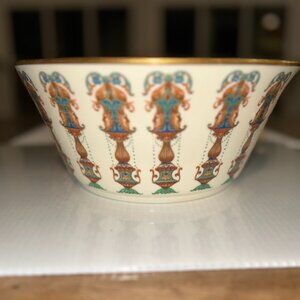 Lenox Gold Rim Bowl, Vintage Urn Motif, 10.25"D